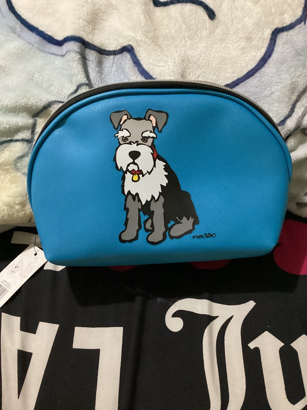 NWT- Marc Tetro blue dog styled pouch